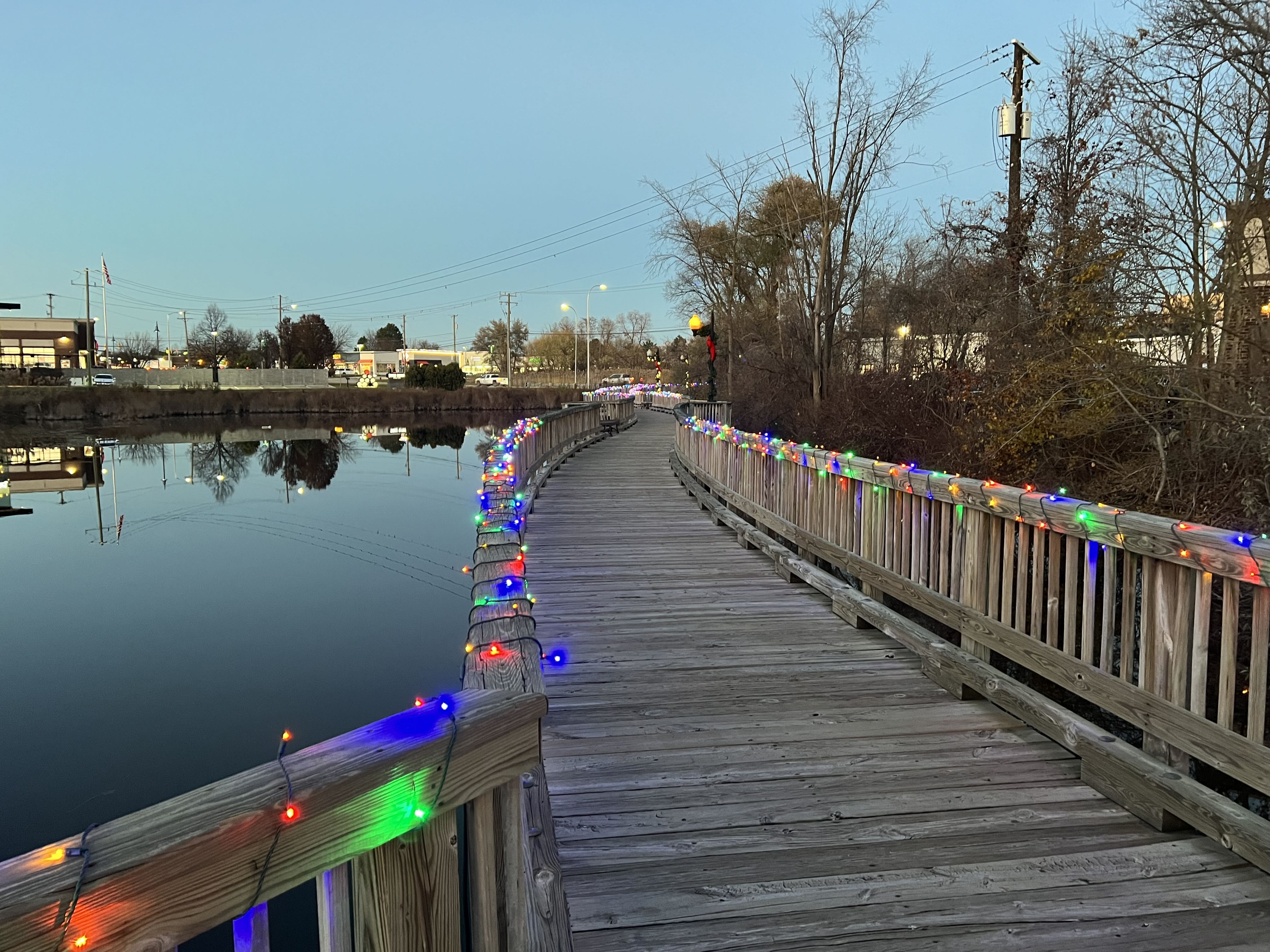 Brighton boardwalk with multicolor lights