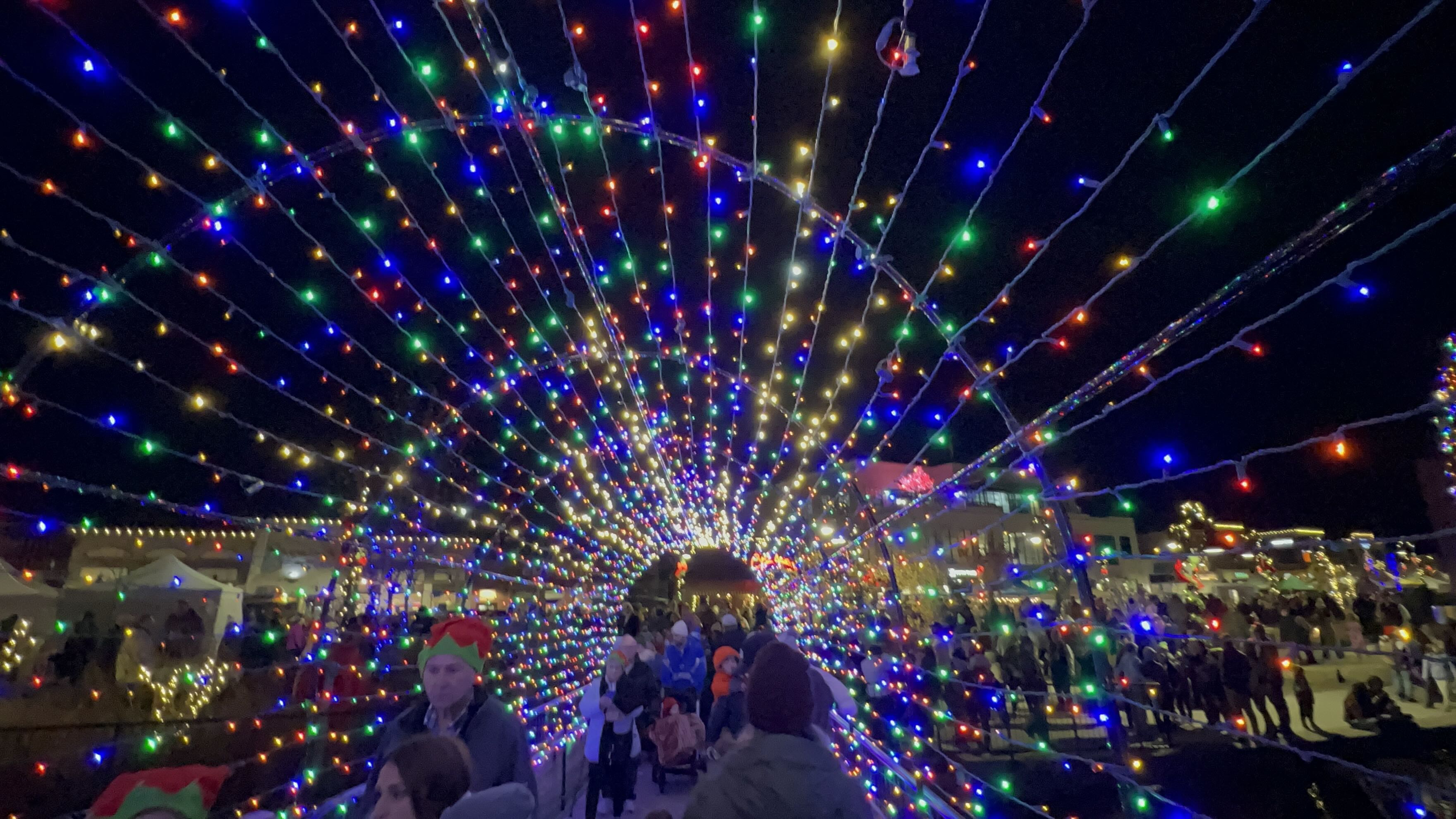 Brighton light tunnel crowd