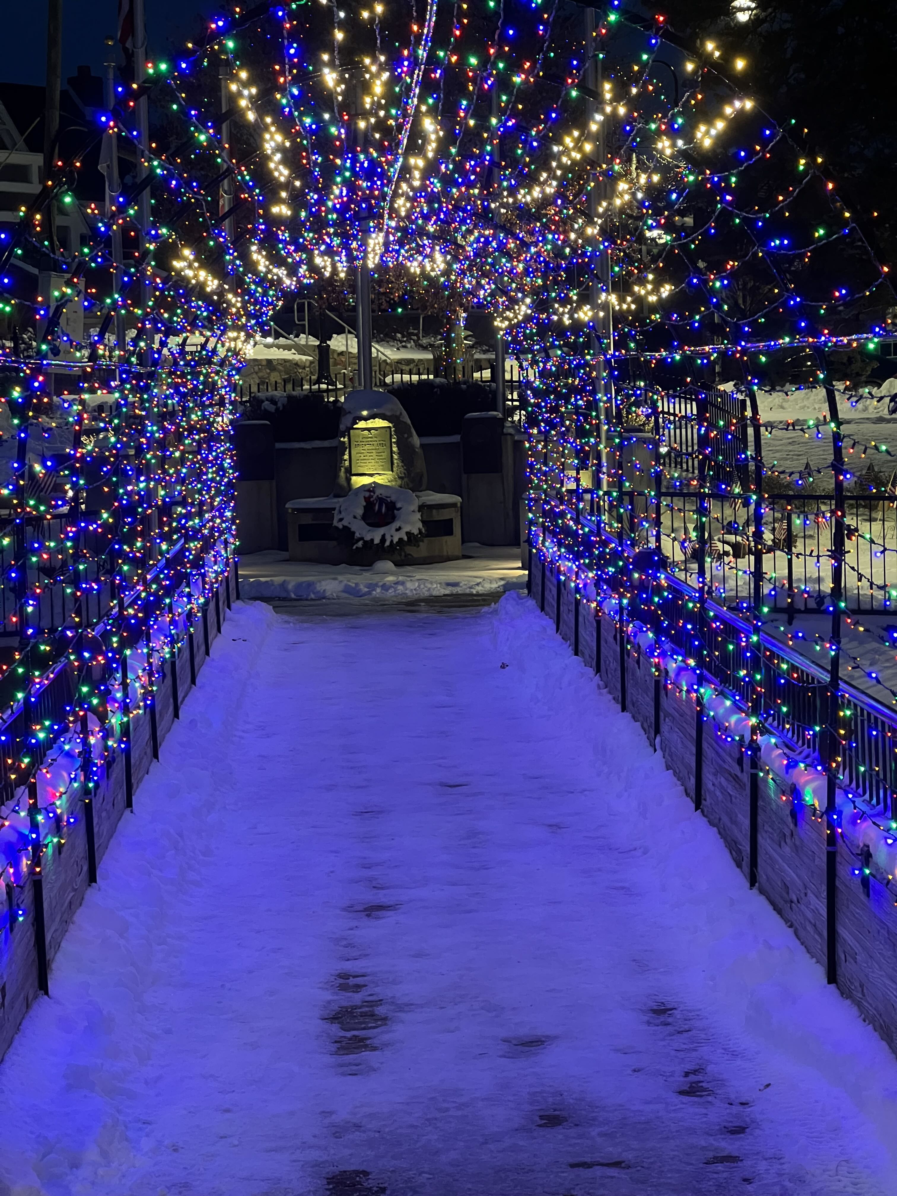 Brighton light tunnel snowy